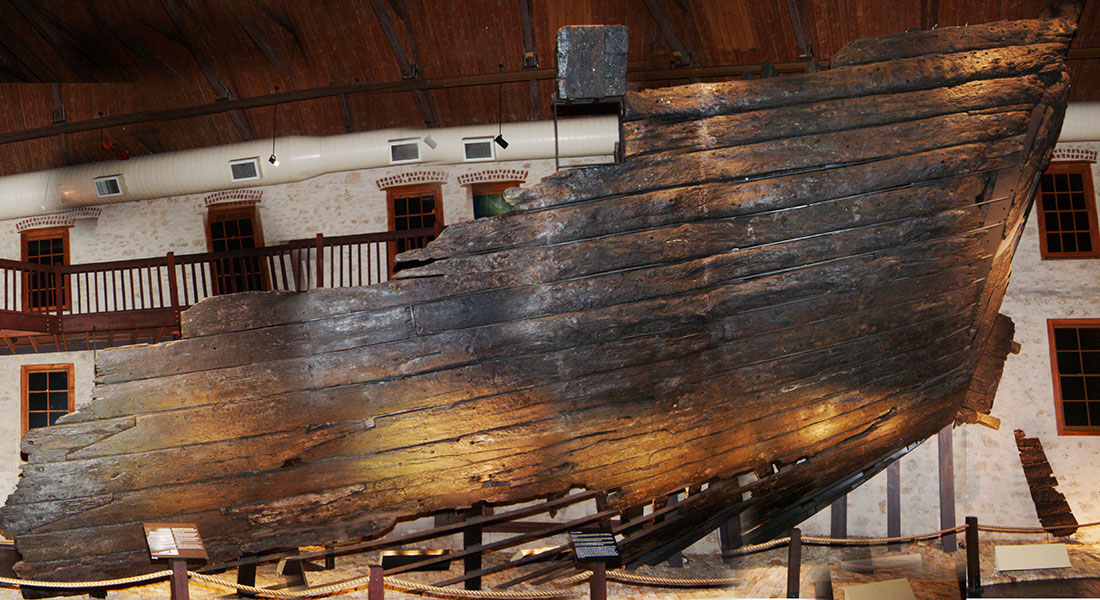 Skibet Batavia fra 1629 er udstillet på Western Australian Shipwrecks Museum i Fremantle. Foto: Patrick E. Baker, Western Australian Museum.